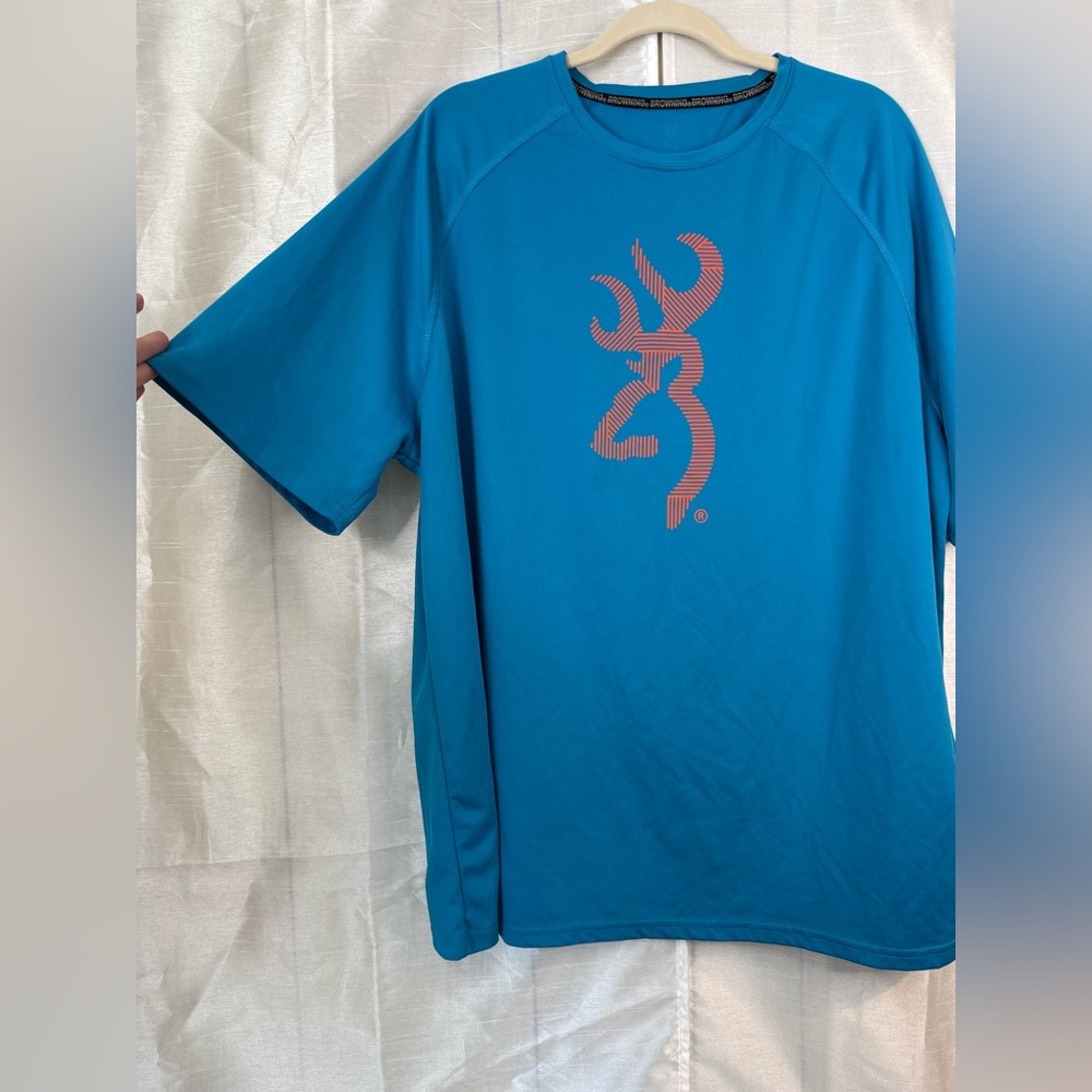 Blue Graphic Men's Shirt browning flawed - Picture 3 of 8